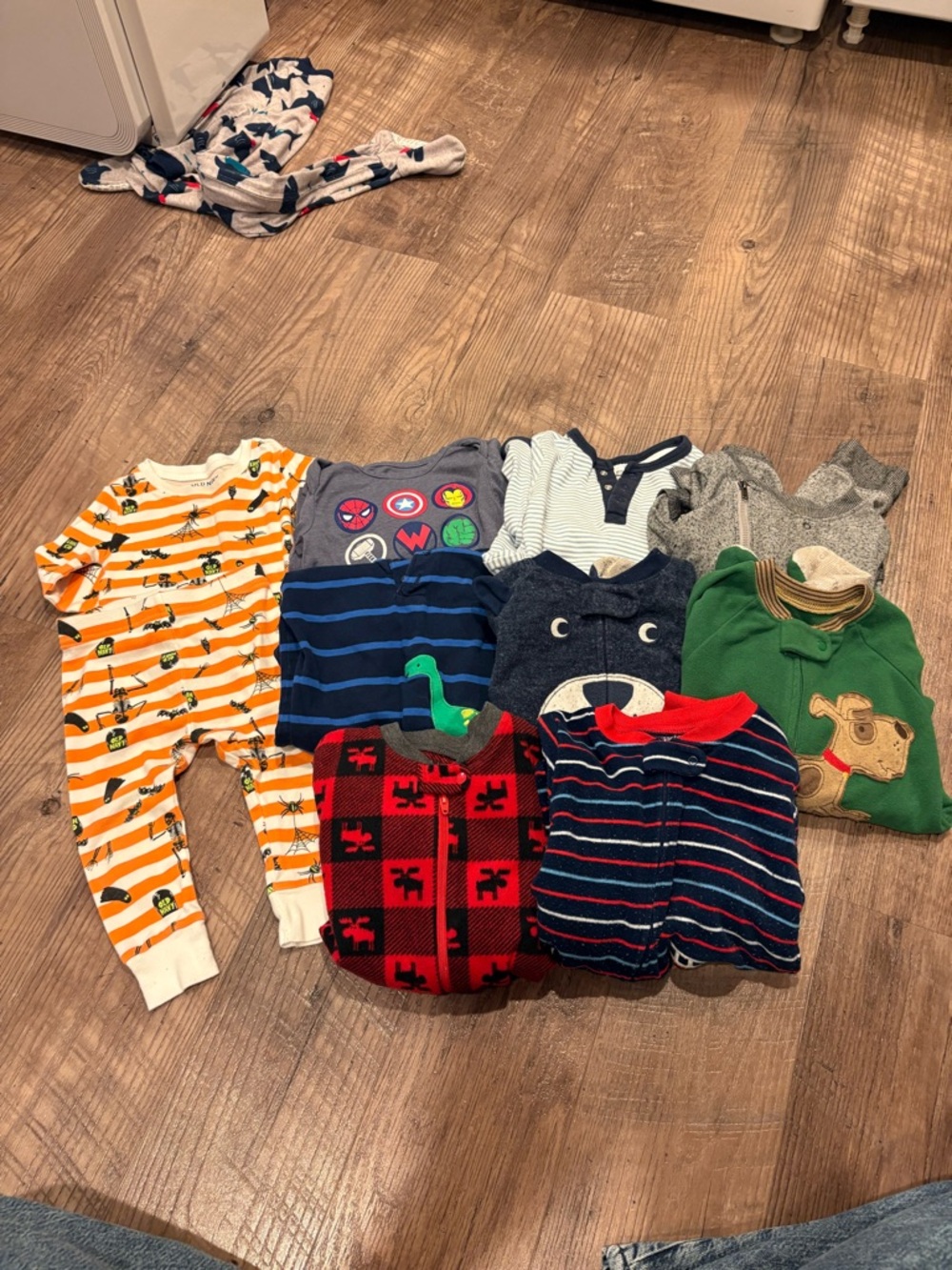 10piece Toddler Mixed Baby Onesies - Gray, Navy, Green